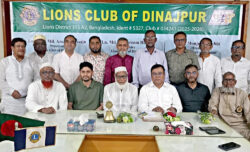 দিনাজপুর লায়ন্স ক্লাবের নবাগত সভাপতি সেক্রেটারীর দায়িত্ব গ্রহণ